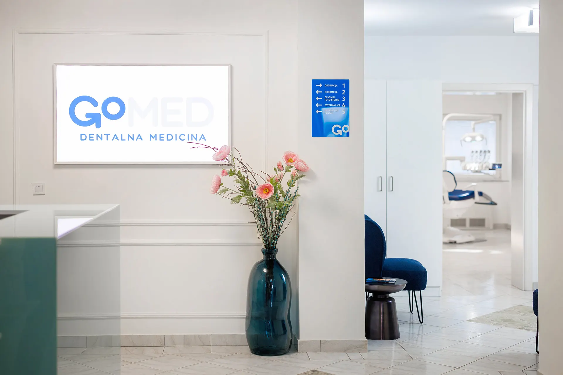 Recepcija GoMED dentalnog centra